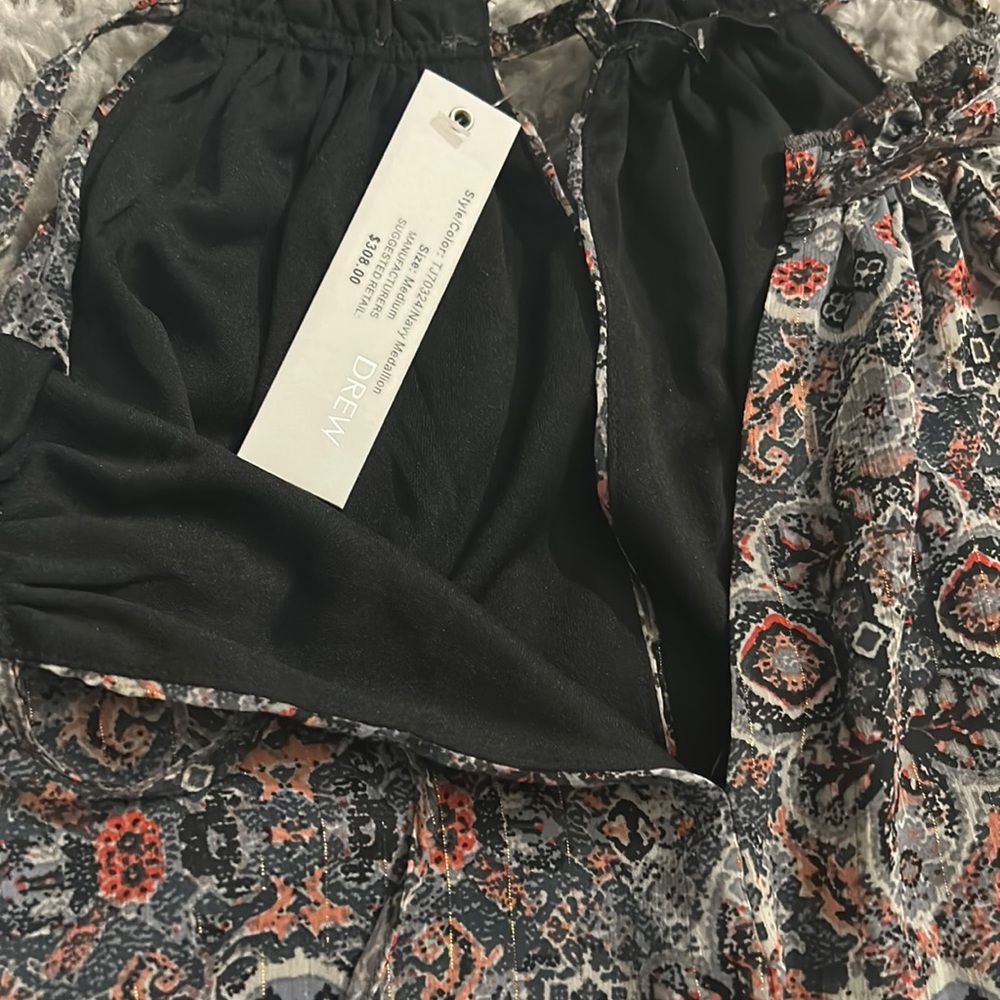 DREW Navy Medallion Sleeveless Tiered Maxi Dress NWT in Medium